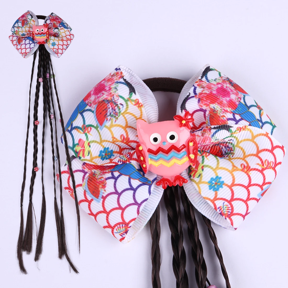 mermaid bow6 1 шт. Женская эластичная лента для волос твист парик повязка на голову богемный Плетеный головной убор детский бант зажим для волос головной убор - Цвет: mermaid bow6