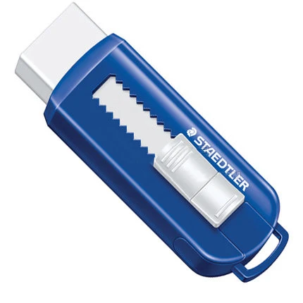 1 шт. STAEDTLER 525 PS1P-S Профессиональный рисунок Телескопический Push-pull сменный ластик в виде макарон - Цвет: White-blue