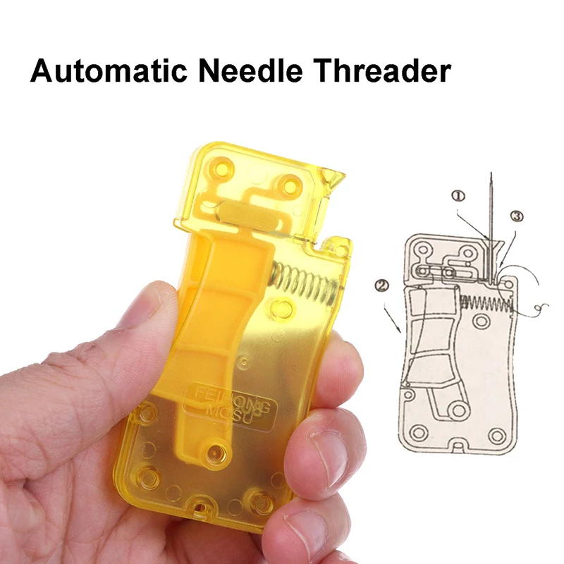 

1pc Automatic Needle Threader Hand Sewing Needle Threader Stitch Insertion Sewing Tool Accessories
