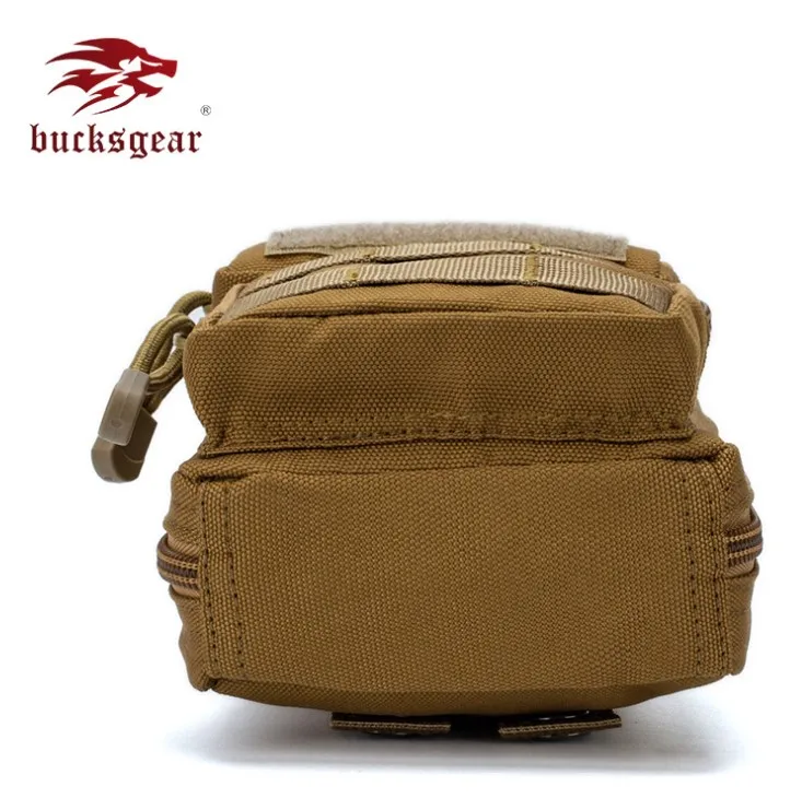 

BUCKSGEAR 1000D polyester mini 3P tactical pouch smart phone pouch multi-function army molle pouch for tactical medical pouich