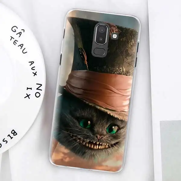 04 Чехлы Alice in Wonderland Cat для samsung Galaxy J4 Plus J6 Plus J8 J3 J5 J7 J5 Prime, Жесткий Чехол - Цвет: 04