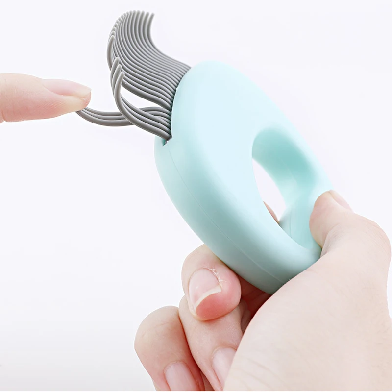 Elastic Soft Needle Comb Pet Hair Removal Massaging Shell Cat Massage Brush Kitten Grooming Shedding Tools Bathing Supplies | Дом и сад