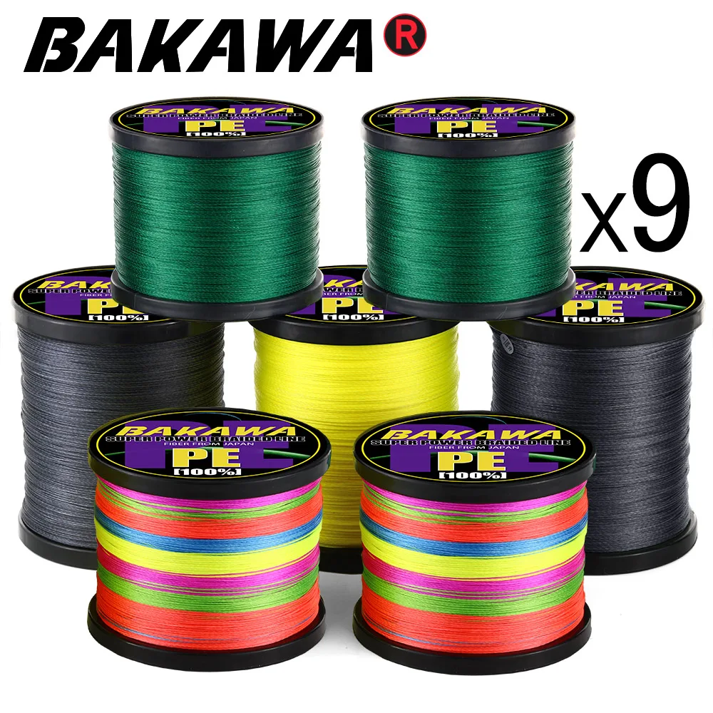 BAKAWA Pesca рыболовная леска для ловли карпа плетеная Многожильная из полиэтилена 9