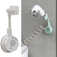 2pcsset suction cup shower holder adjustable shower head holder 360%c2%b0rotation bathroom bracket nozzle base stand punch free