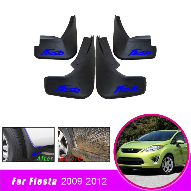Грязи FlapsCar переднее заднее крыло защитные Брызговики для Ford Fiesta Sedan 2009 2010 2011 2012