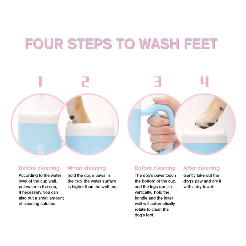 Мягкая силиконовая чашка для мытья ног домашних животных собак кошек | Дом и сад