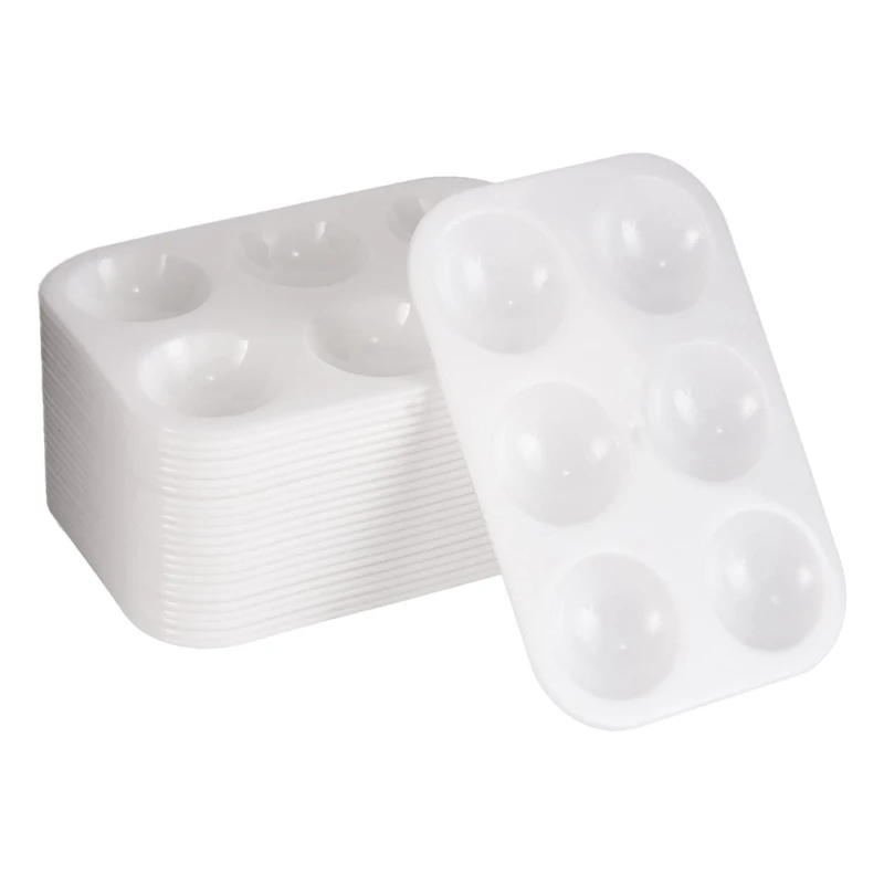 30 шт палитры для рисования белые 6 хорошо прямоугольные акварельные лоток