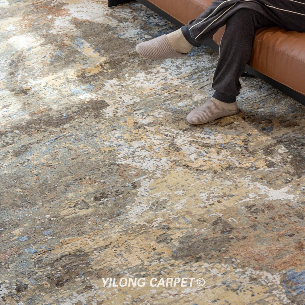 Goede Yilong 12 'X 15' Grote Handgeknoopt Wollen Tapijt Eetkamer Handgemaakte Tapijt (YLRugP1982)