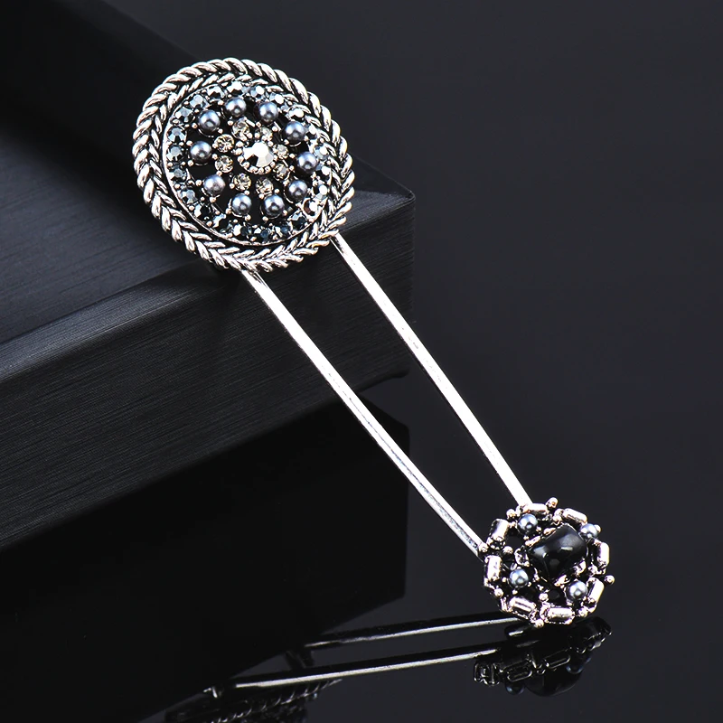 LEEKER нежные полые цветы зажим для бумаги Класс Циркон булавка женщин винтажные