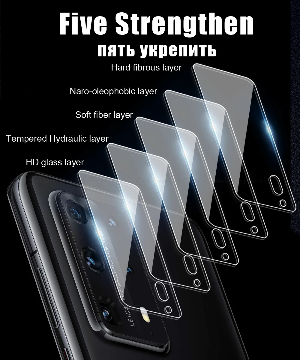 Закаленное стекло для объектива задней камеры HuaWei P40 Pro Plus Lite E P30 XL Mate Honor View 30 30E 5G