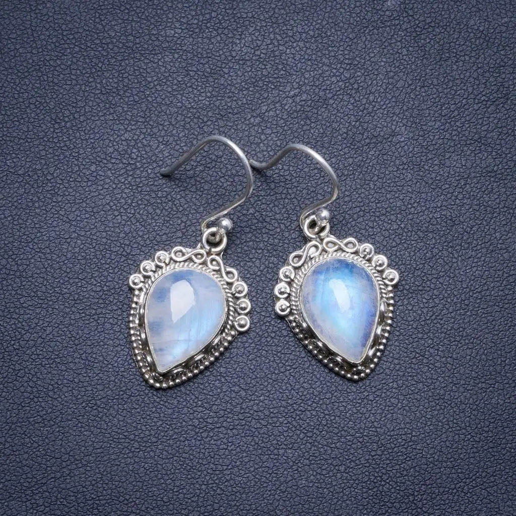 Уникальные серьги из стерлингового серебра 925 пробы ручной работы с натуральным