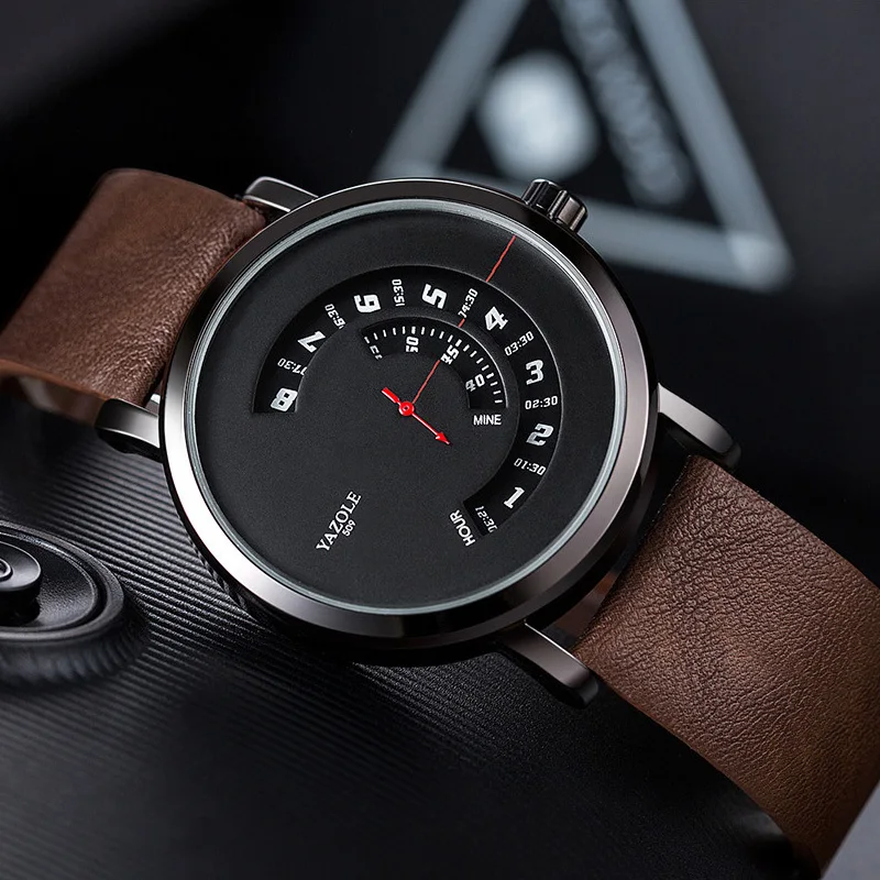 YAZOLE новые кварцевые часы мужские Бизнес платье Стиль наручные из искусственной