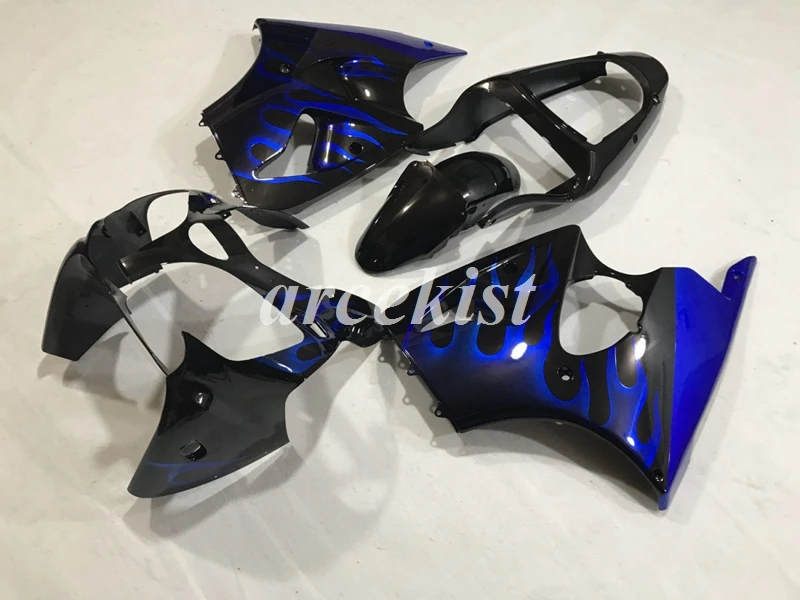 

4 Gifts New ABS Motorcycle Full Fairing kit Fit for kawasaki Ninja ZX-6R 636 6R 00 02 01 2000 2001 2002 Bodywork set Flame blue