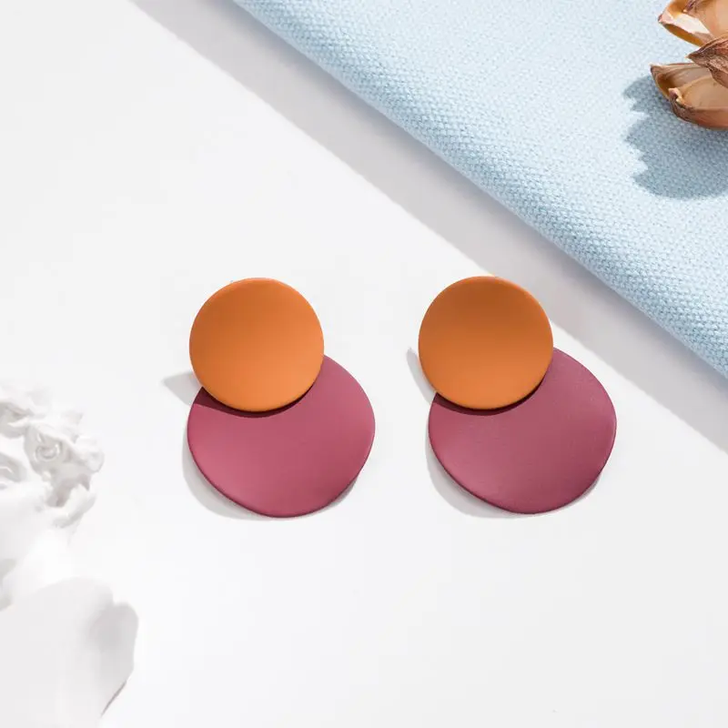 XZP 2019 винтажные Геометрические Квадратные круглые серьги-подвески для женщин 4