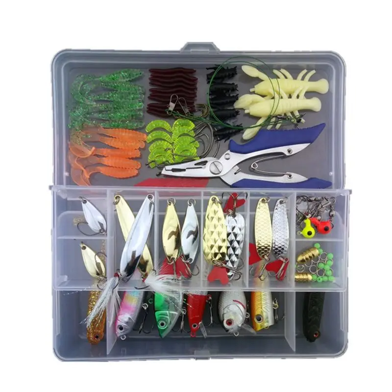 Набор бионических искусственных рыболовных приманок 108 шт. мягкая пластиковая