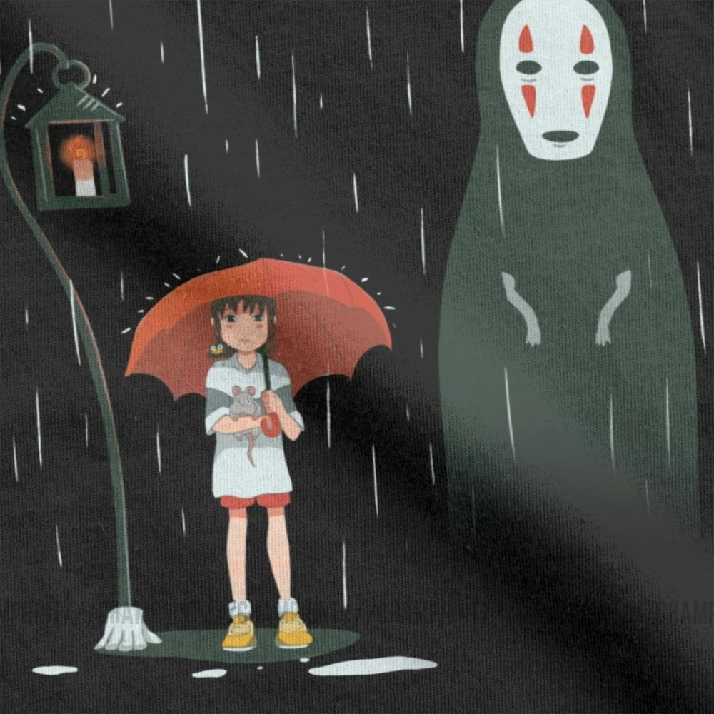 Мужские футболки Hayao Miyazaki Manga Japan No Face Studio Ghibli Totoro с короткими рукавами хлопковые