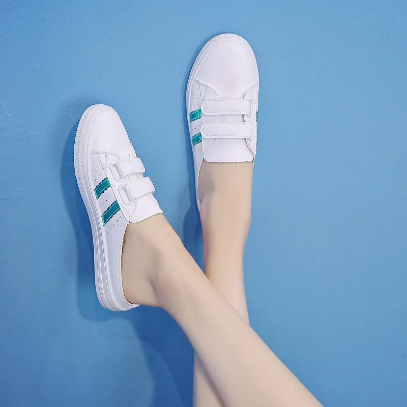 Женские красные тапочки на плоской подошве Baotou белые туфли толстой лето 2019 |