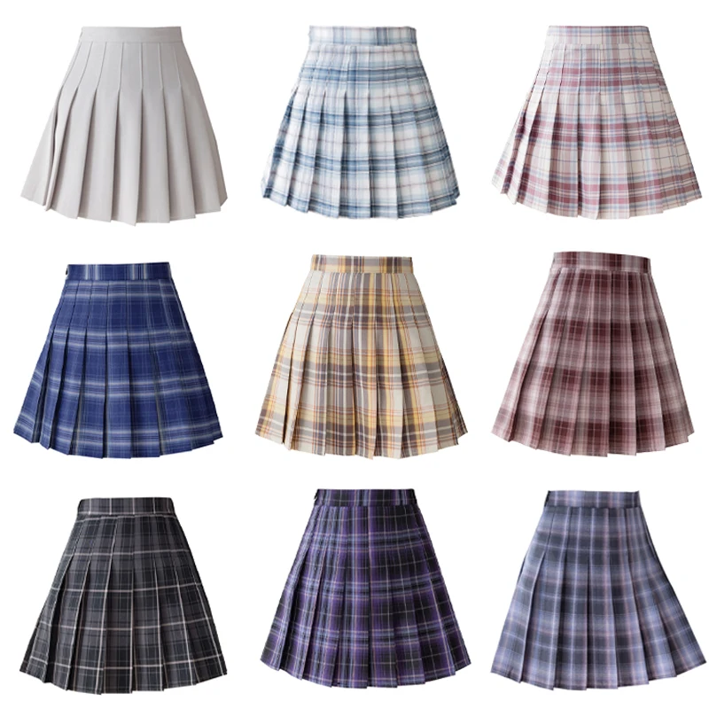 

Women Skirts Sexy High Waist Pleated Skirt School Uniform Mini Tennis Skirt A-Line Shorts Plaid Skirts For Girls