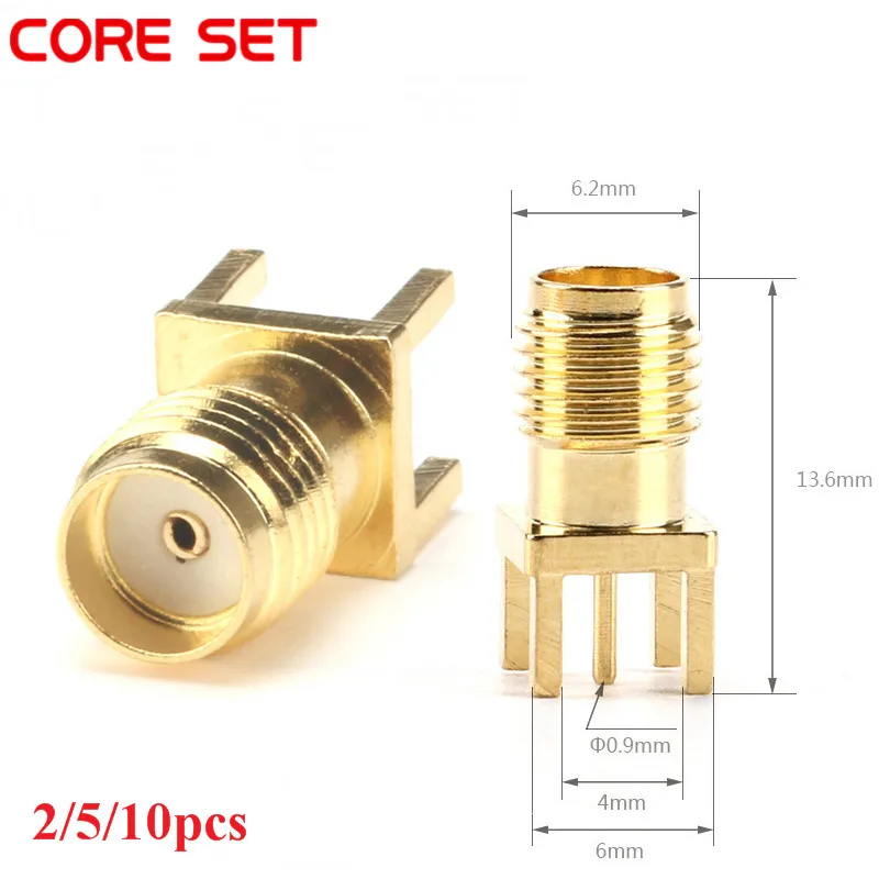 Гнездовой разъем SMA припой гайка край зажим для печатной платы прямое Крепление
