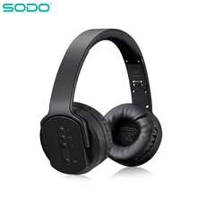 Bluetooth Headphones Speakers 2 in 1 SODO Foldable NFC HiFi Stereo Wireless Over Ear Headphones V5.0 with Mic Support TF Card FM