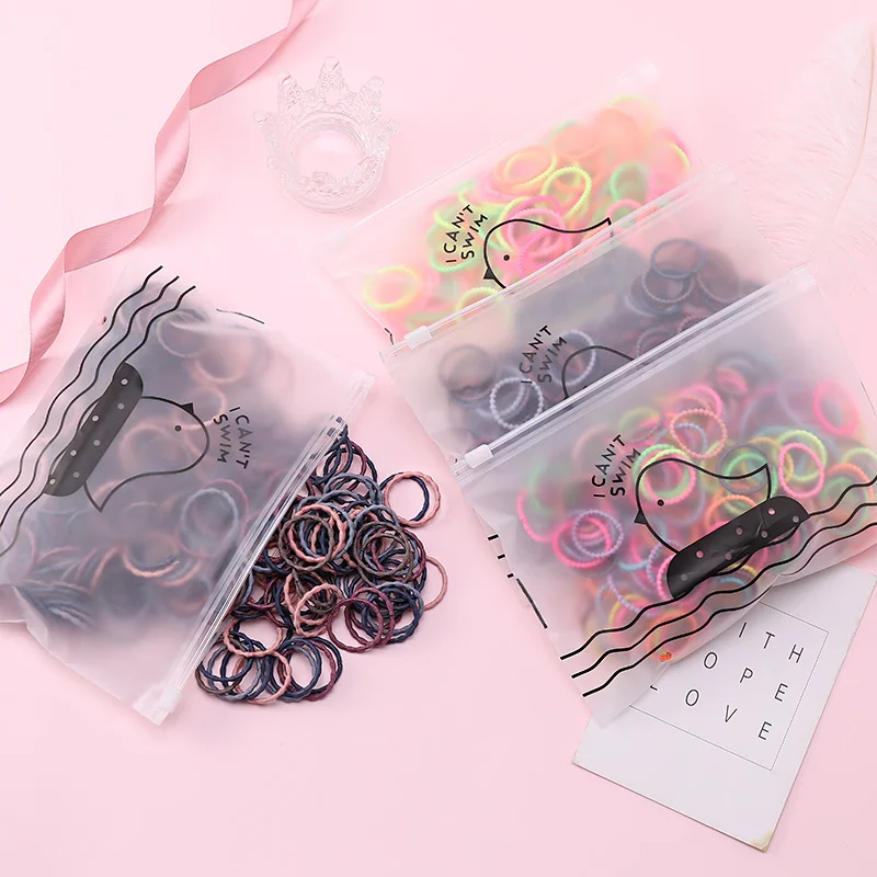 50 шт./компл. упаковка милые красочные базовые эластичные повязки для волос