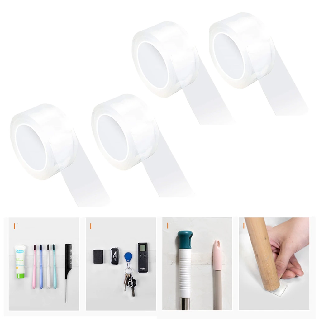 

Nano Tape Tracsless Double Sided Tape Transparent No Trace Reusable Waterproof Adhesive Tape Cleanable Home Gekkotape