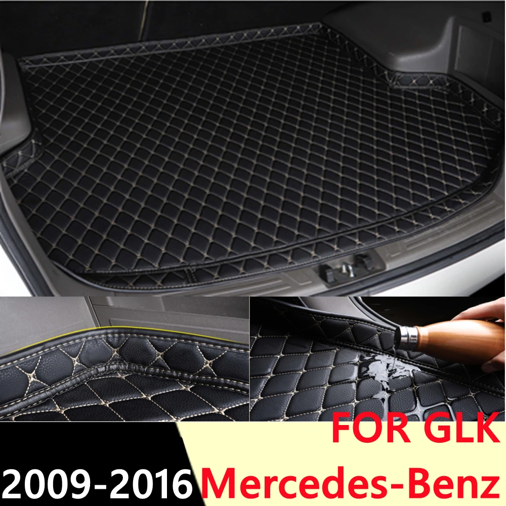 

SJ High Side Waterproof Car Trunk Mat AUTO Tail Boot Tray Liner Cargo Rear Pad For Mercedes-Benz GLK 2009 2010 2011-2016