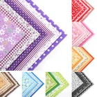 7 шт., хлопковые цветы в горошек, 24 х24 см