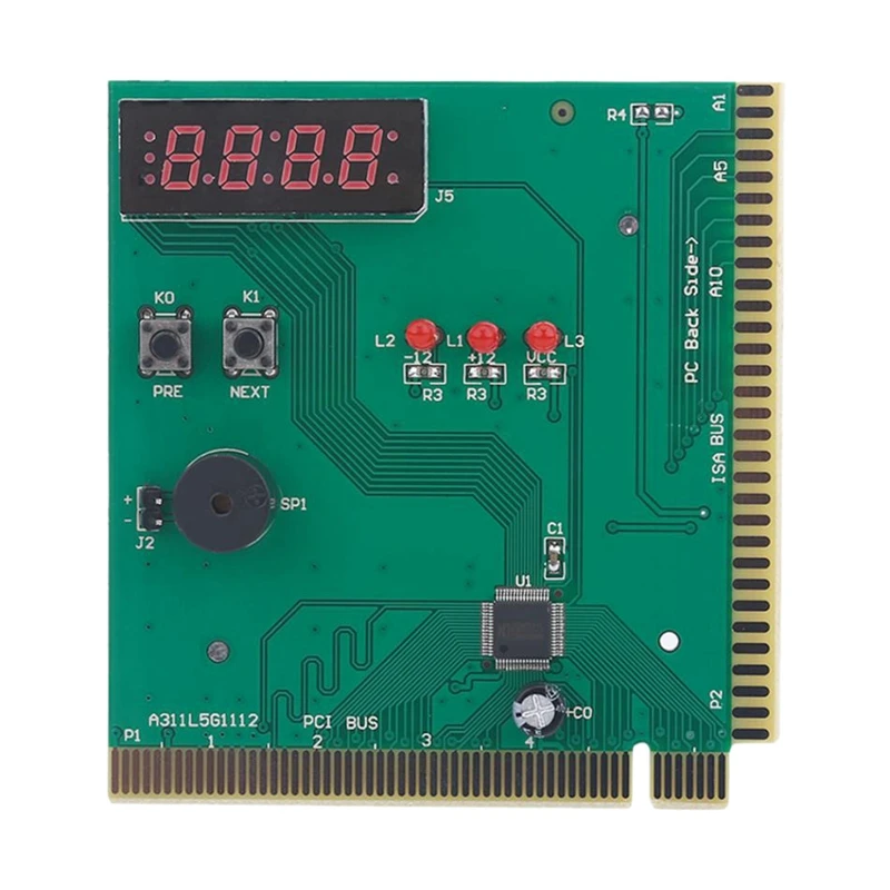 4-Digit Card Pc Analyzer Computer Diagnostic Motherboard Post Tester For Pci Isa Power On Self Test | Компьютеры и офис