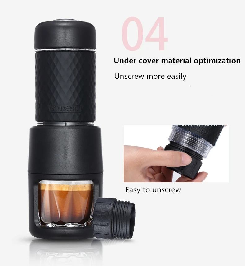 STARESSO II Italian Concentrated Mini Manual Capsule Coffee Machine Household Portable Outdoor Coffee Maker Convenient