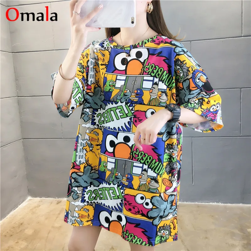 

Summer T Shirt harajuku Short Sleeve Aesthetic Tops t-shirts Casual Loose TShirt Plus Size Graphic Tees Women hip hop streetwear