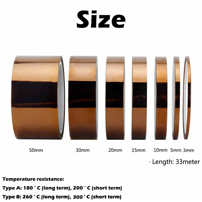 Высокотемпературная полиимидная Клейкая Лента BGA 33 метра изоляционная