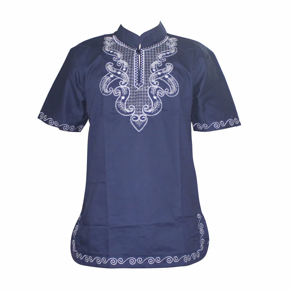 

Dashiki New Men's t-shirt Embroidery Short Sleeve Best Traditional African lehenga Vintage Tops ropa hombre