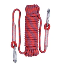 Outdoor Rock Climbing Rope Survival Fire Escape Safety Equipment Carabiner Length 15m Diameter 10mm camping mountaineering