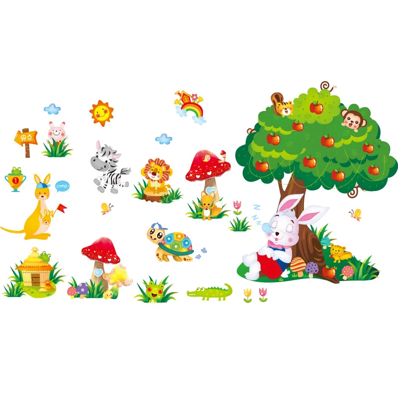 Наклейки на стену в виде черепахи кролика|Наклейки стену| |