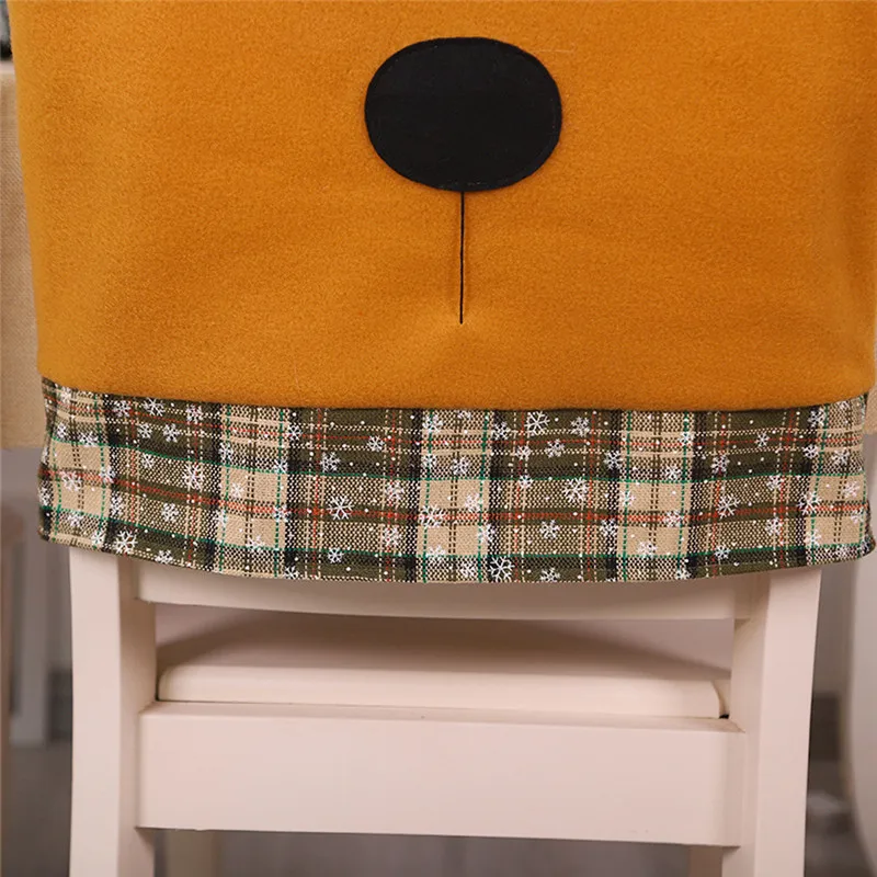 Рождественский чехол на спинку стула Санта Клаус Снеговик наряд обеденные