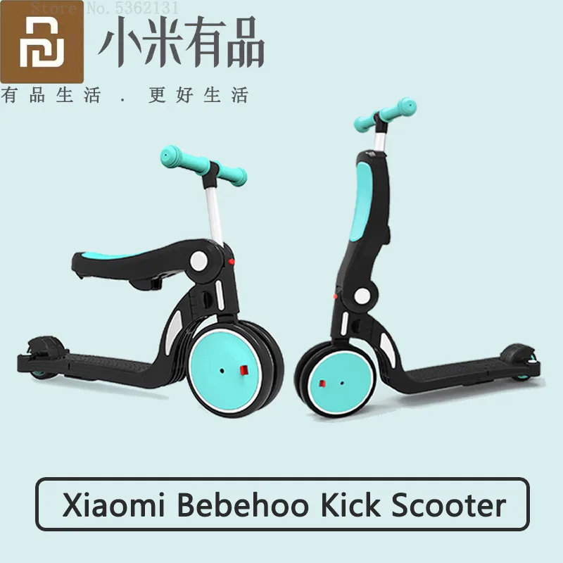

Youpin Bebehoo 5 in 1 Kick Scooter With Removable Seat Kids Outdoor Bike Adjustable Height 3 Wheels Kick Scooter For Girls Boys