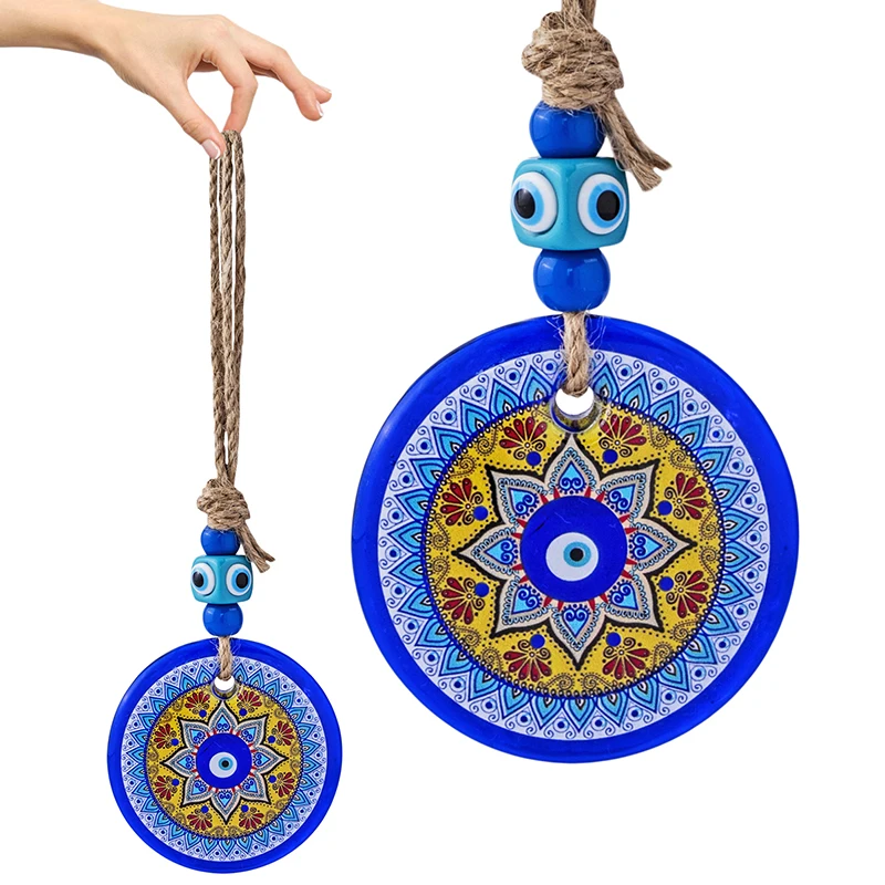 H & D стеклянная подвеска голубого сглаза Fengshui турецкий Назар бусины настенные