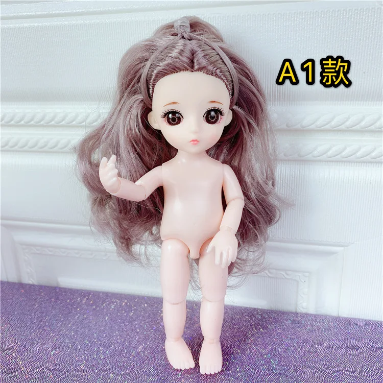A1 16 см BJD куклы 13 совместный подвижный 1/12 куклы-принцессы игрушки макияж одеваются голый обнаженный милый ребенок кукла игрушка для детей Подарки - Цвет: A1