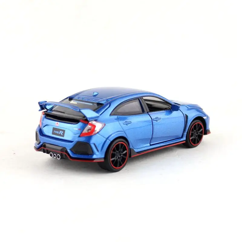 1:32 Масштаб/Литье под давлением металлическая игрушка/Honda Civic Тип R гоночный автомобиль/звук и свет/оттяните назад набор для обучения/фестиваль подарок для ребенка