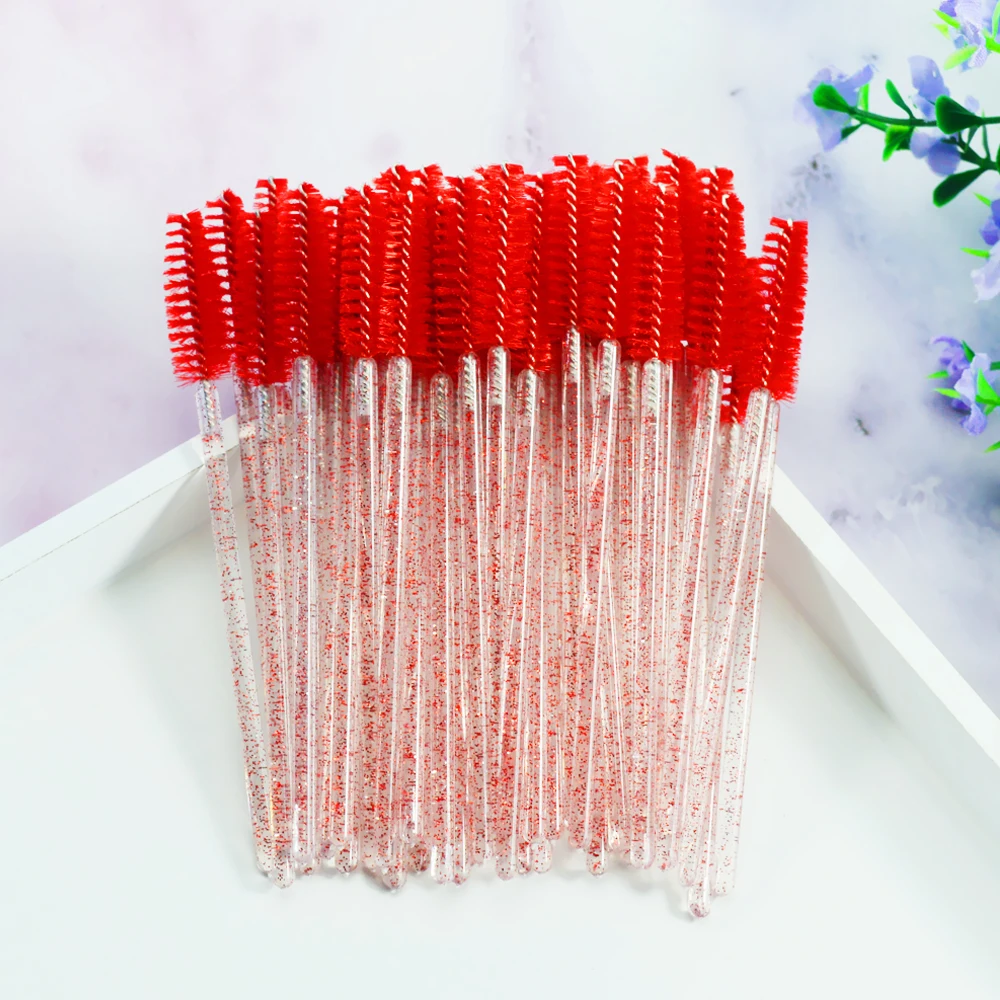 

new 50Pcs Eyelash Brushes Makeup Brushes Disposable Mascara Wands Applicator Spoolers Eye Lashes Cosmetic Brush Makeup Tools