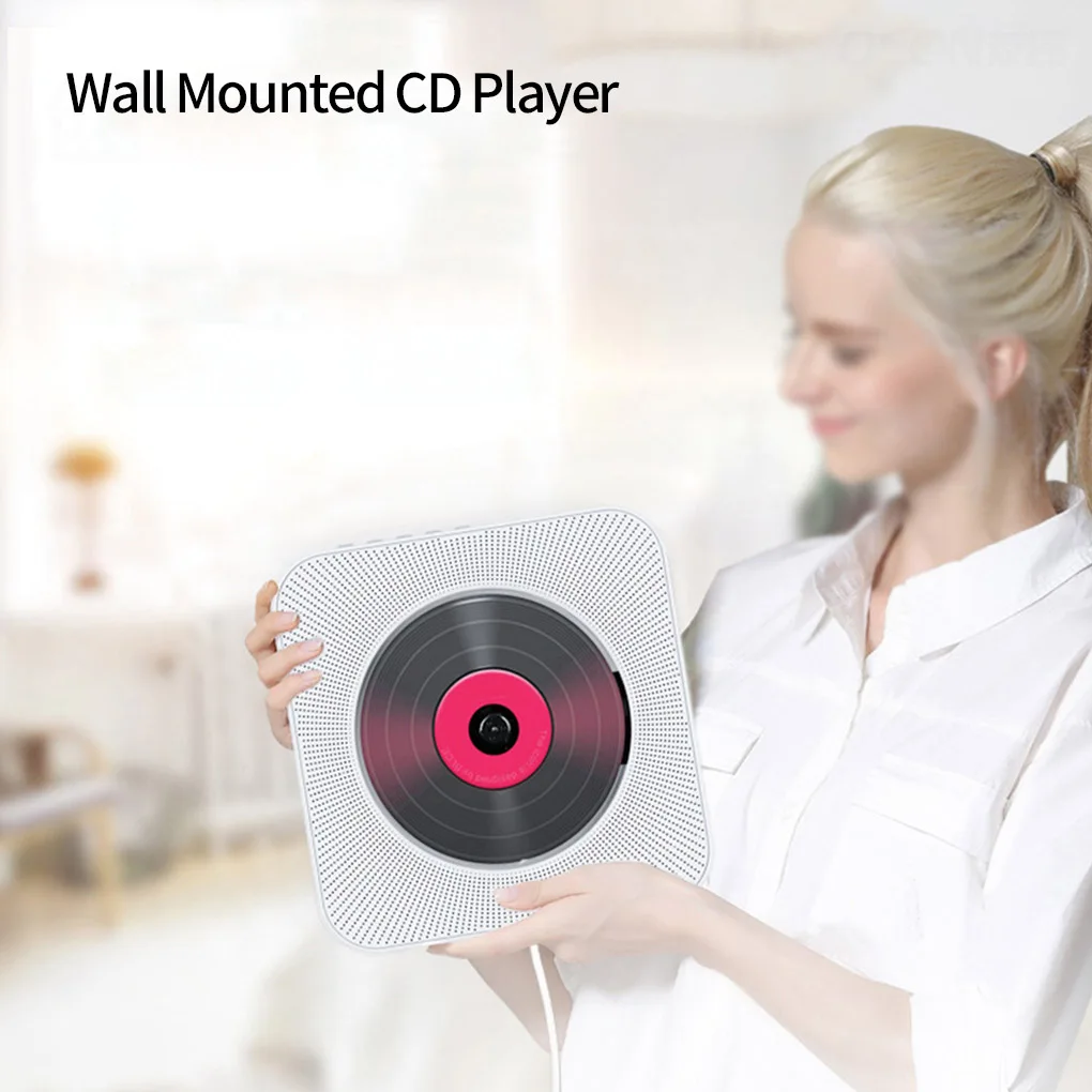 Wall Mounted CD Player Bluetooth-compatible Portable Home Audio Boombox with Remote Control FM Radio Music Player Stereo Speaker enlarge
