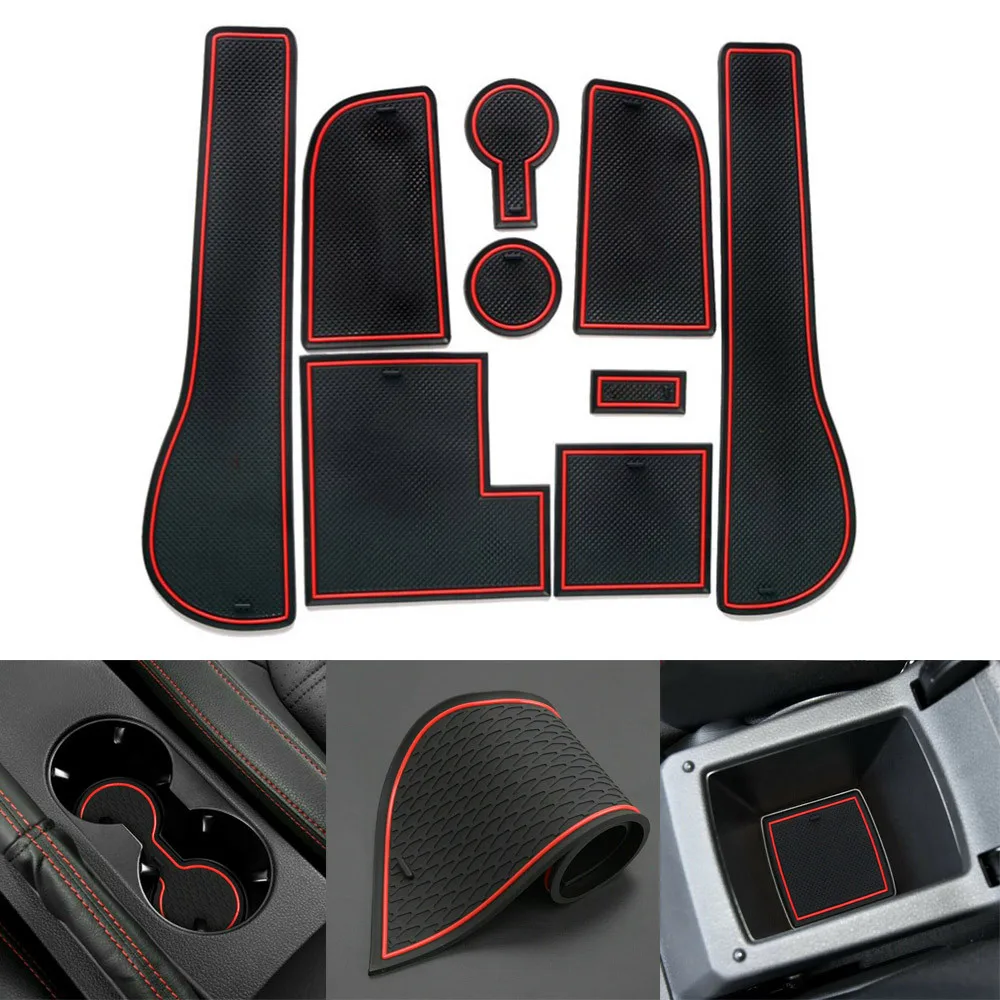 

Car Gate Slot Mat Fit For VW Golf7 VII 2013-2019 Anti-slip Door Pad Rubber Cup Groove Mat Auto Interior Accessories