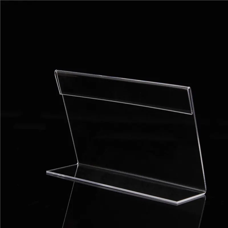

10pcs Acrylic Display Stand Desk Sign Label Frame Display Business Card Holders