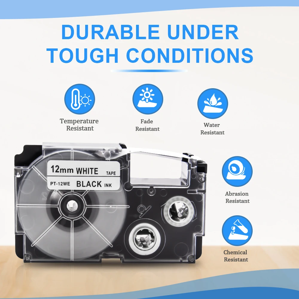 Labelwell 1 шт. черный на красном совместимый для объектива с оптическими зумом Casio XR12RD