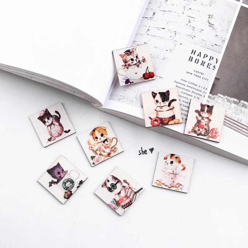 Серьги в ретро-стиле из 10 материалов двусторонние деревянные украшения сделай