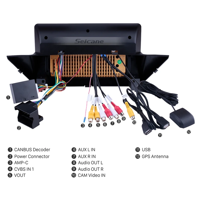 Автомобильный GPS навигатор Seicane Android 10 0 API29 для 2009 2013 BMW X1 E84 радио 1 дюймов HD 1024*600