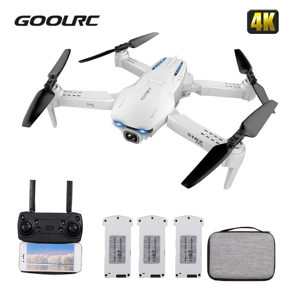 GoolRC S162 Радиоуправляемый Дрон с камерой 4K мини расстояние 500 метров 5G WIFI GPS Gesture FPV