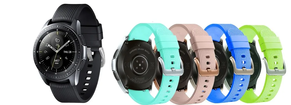 Для samsung Galaxy 42 мм Active gear S2 classic Sport 20 мм силиконовый браслет для часов Ремешок для Huami Amazfit Bip GTR 42 ремешок
