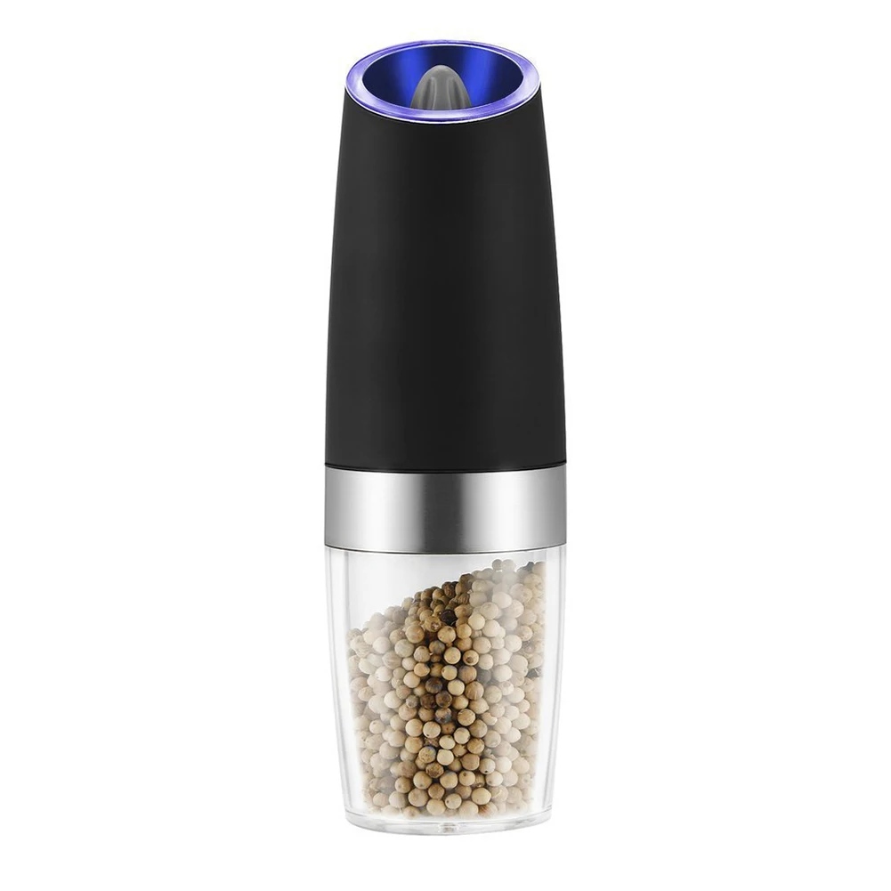 

Electric Battery Powered Salt Large Capaity Durable Kitchen Tool Home Stainless Steel Automatic Adjustable Pepper Grinder